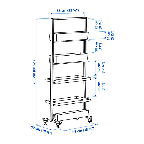 MITTZON, frame with castors/display shelf/cable box. 8 of 9 open dialog