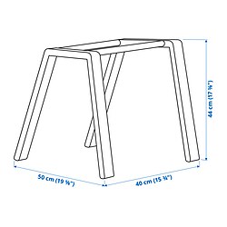Measurement Illustration - SKÅLSTA chair underframe