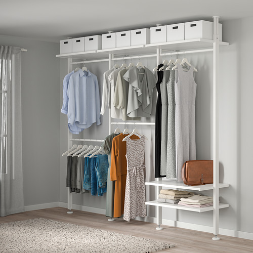 ELVARLI, 3 section shelf unit. 3 of 6 open dialog