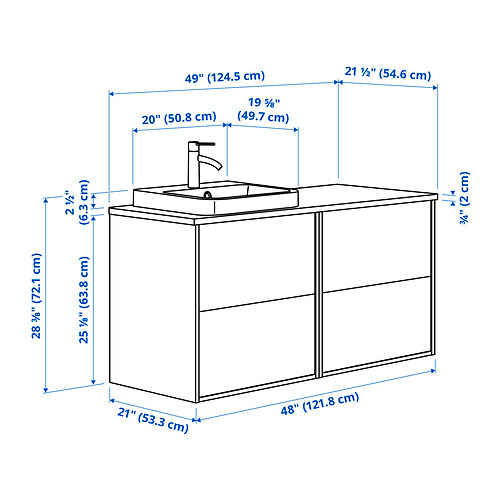 HAVBÄCK / ORRSJÖN, sink cabinet with drawers and DALSKÄR faucet. 8 of 8 open dialog