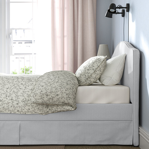 RAMNEFJÄLL, upholstered bed. 3 of 12 open dialog