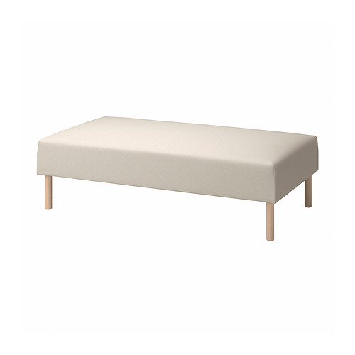 Banco Lilleham, beige, cuatro patas de madera, asiento acolchado.