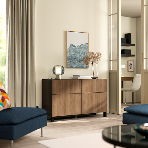 BESTÅ, sideboard with drawer runner, soft-closing. 2 of 4 open dialog