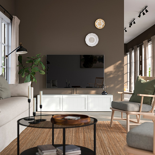BESTÅ, TV bench with doors. 3 of 7 open dialog