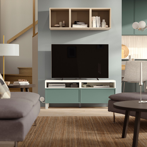 BESTÅ, mueble TV con riel para cajón con apertura a presión. 2 de 6 abrir diálogo