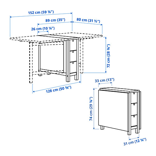 NORDEN, mesa de comedor ala abatible. 5 de 5 abrir diálogo