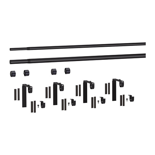 HUGAD / RÄCKA / BETYDLIG, double curtain rod combination. 2 of 2 open dialog