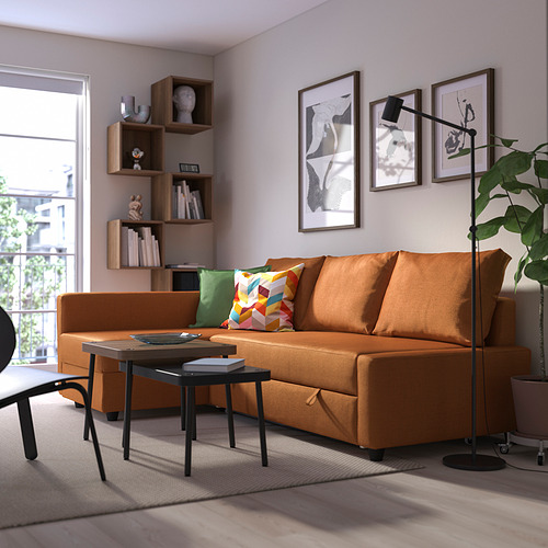 FRIHETEN, Sofá cama 3 plazas con chaiselongue. 3 de 9 abrir diálogo