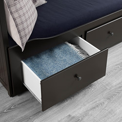 Measurement Illustration - HEMNES day-bed frame Twin with 3 drawers, without mattress