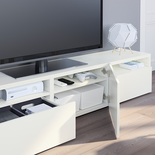 BESTÅ, mueble TV con riel para cajón, cierre suave. 7 de 11 abrir diálogo