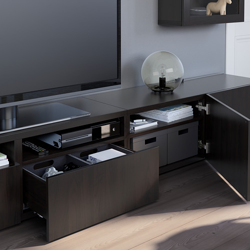 BESTÅ, TV storage combination with drawer rali, soft close. 7 of 11 open dialog