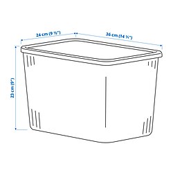 Measurement Illustration - RYKTA storage box with lid