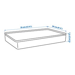 Ilustración de medidas - HARVMATTA caja con tapa