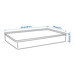Measurement Illustration - HARVMATTA box with compartments