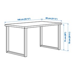 Measurement Illustration - SKÅLSTA dining table and 4 chairs
