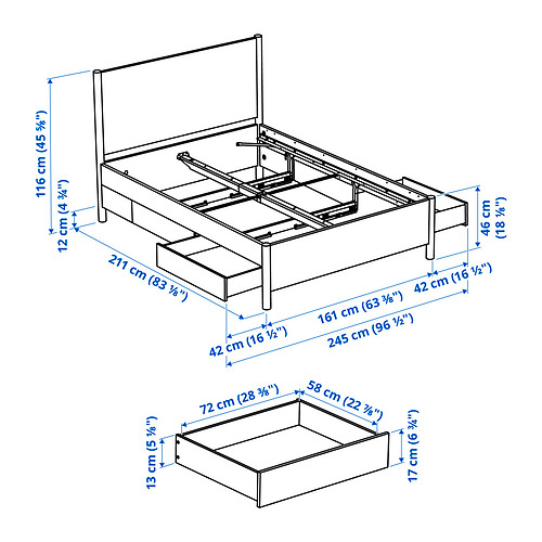 TONSTAD, bedroom furniture, set of 3. 8 of 9 open dialog