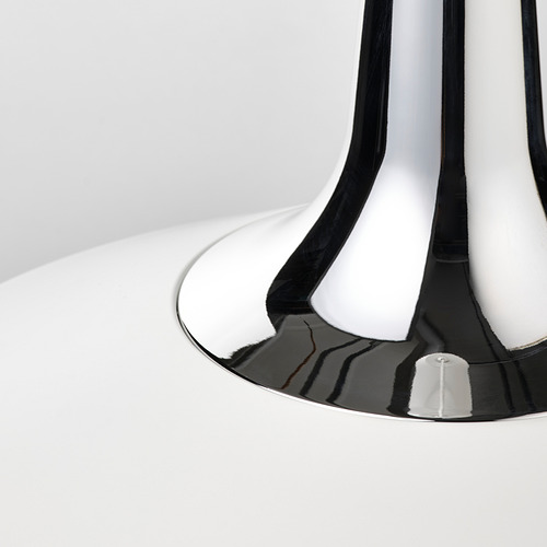 Base de lámpara moderna, diseño elegante en blanco y negro, acabado brillante, artesanía precisa.
