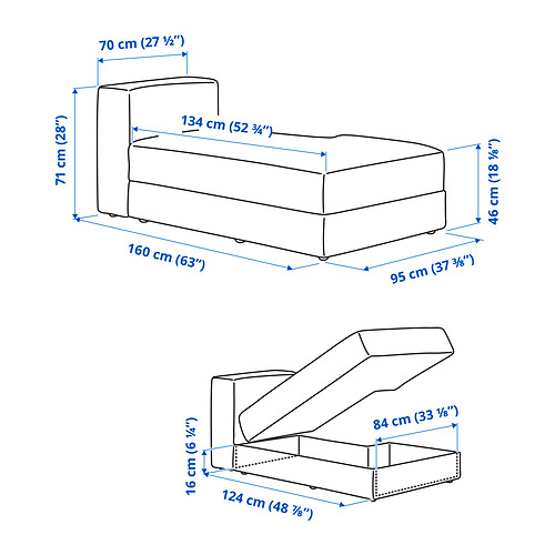 JÄTTEBO, chaise module, right. 5 of 5 open dialog