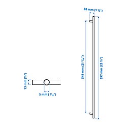 Measurement Illustration - KALLRÖR handle
