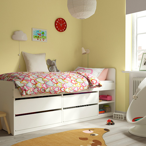 SLÄKT, cama con 4 cajones. 2 de 5 abrir diálogo