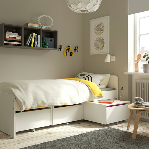 SLÄKT, cama con 3 cajas. 2 de 5 abrir diálogo