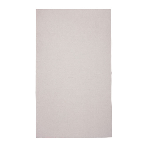 El mantel SILVERARV, beige, rectangular, con un tejido texturizado de algodón y yute.