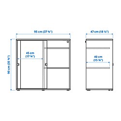 Ilustración de medidas - VIHALS armario con puertas correderas