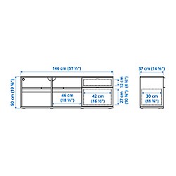 Ilustración de medidas - VIHALS mueble TV