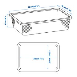 Measurement Illustration - TROFAST mesh storage box