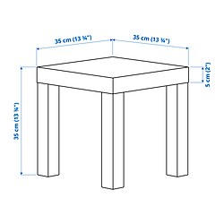 Ilustración de medidas - LACK mesa auxiliar