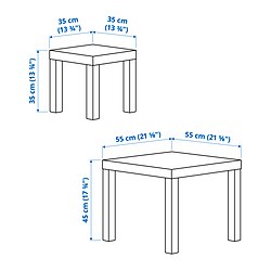 Measurement Illustration - LACK nesting tables, set of 2