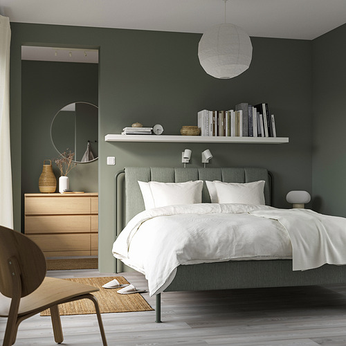 TÄLLÅSEN, upholstered bed. 2 of 11 open dialog