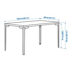 Measurement Illustration - SKÅLSTA dining table