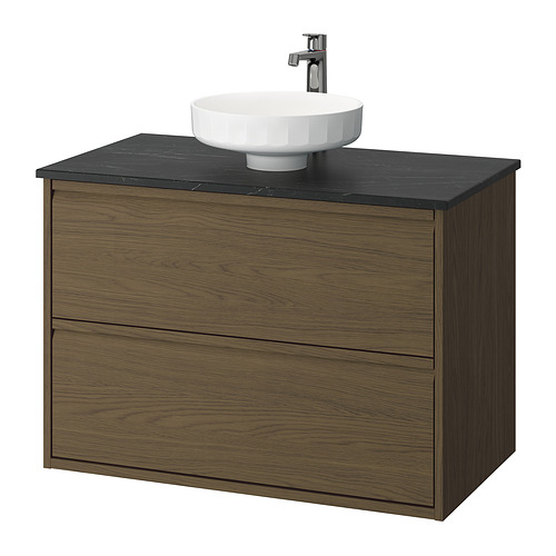 ÄNGSJÖN / LERSJÖN, Bathroom vanity with sink & faucet. 1 of 8 open dialog