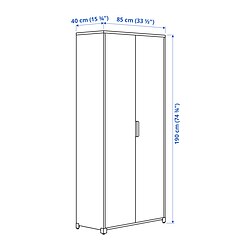 Ilustración de medidas - BROR armario con puertas