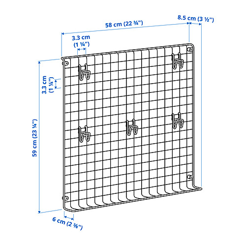GREJIG, rejilla de pared con riel. 7 de 8 abrir diálogo