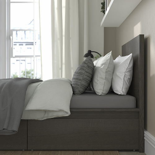 MALM, Twin bed frame high with 2 storage boxes. 5 of 9 open dialog