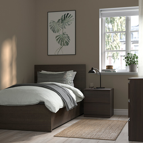 MALM, Twin bed frame high with 2 storage boxes. 3 of 9 open dialog