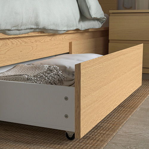MALM, Full high bed frame with 2 storage boxes. 6 of 9 open dialog