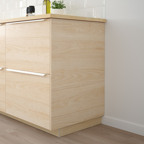 Armario de cenizas ligeras ASKERSUND; diseño limpio y elegante; Se adapta bien a la cocina, tamaño ajustable.