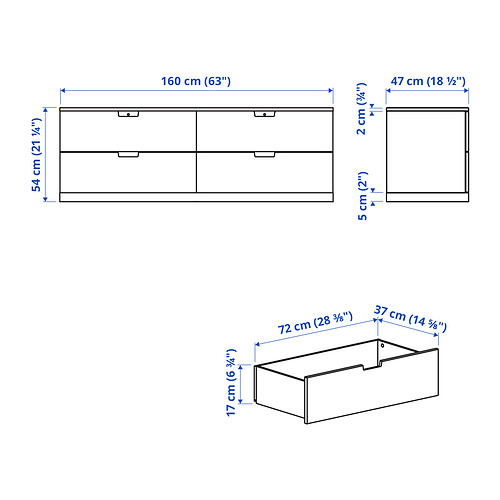 NORDLI, Chest of 4 drawers. 7 of 7 open dialog
