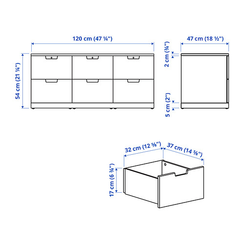 NORDLI, chest of 6 drawers. 7 of 7 open dialog