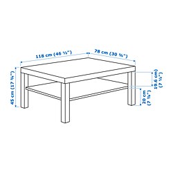 Measurement Illustration - LACK coffee table