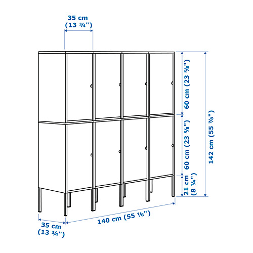 Illustration with measurements for the product: LIXHULT.