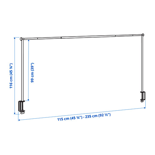 Measurement Illustration - HELGEÖ decorating rod for table