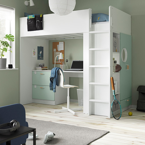 SMÅSTAD, loft bed with desk. 2 of 9 open dialog
