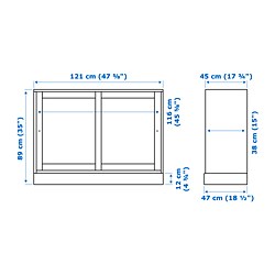 Measurement Illustration - HAVSTA sideboard