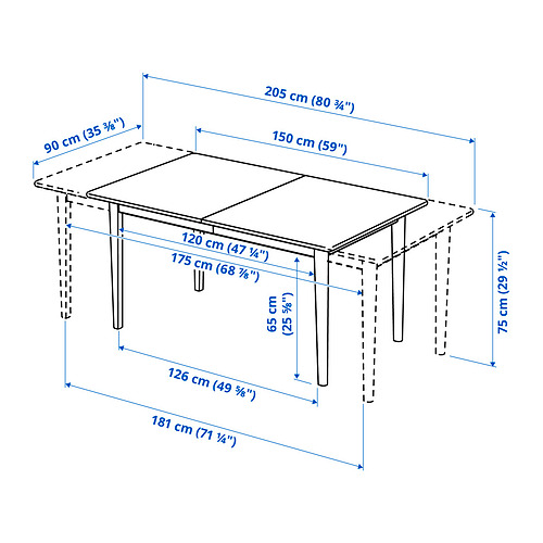 SKANSNÄS / LILLÅNÄS, extendable table and 4 chairs. 7 of 7 open dialog