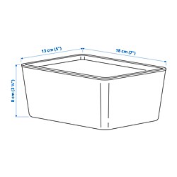 Ilustración de medidas - KUGGIS caja con tapa