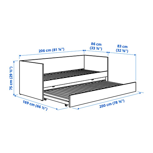 VIHALS, day-bed with trundle bed. 10 of 10 open dialog